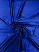 60" Heavy Shiny Satin Fabric - Royal Blue - Stretch Shiny Satin Fabric Sold By Yard