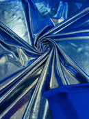 Mystique Foil Fabric - Royal Blue - 58/60" 4 Way Stretch Iridescent Foggy Foil Fabric Nylon/Spandex By Yard