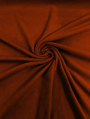 58" Soft Solid Polar Fleece Fabric - Rust - Anti-Pill Soft Polar Fleece Fabric Sold by Yard