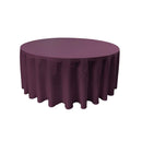 90" Round Drape Solid Tablecloth - Round Full Table Cover 3 Part Stitched Available in 84 Colors