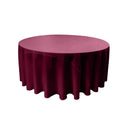 108" Round Drape Solid Tablecloth - Round Full Table Cover 3 Part Stitched Available in 84 Colors