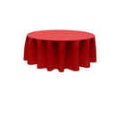 84" Round Tablecloth - Solid Polyester Round Full Table Cover Available in Different Colors