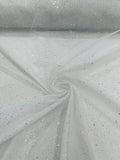 Sparkling Glitter Tulle Fabric - Sparkling Glitter Tulle Mesh Fabric Sold By Yard