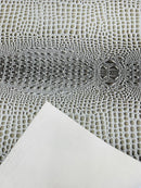 Gator Embossed Vinyl Leather Fabric - Different Colors - Sold By The Yard