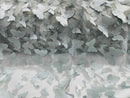 3D Butterfly Design Lace - Silver - Embroidered Lace with 3D Butterfly Design By Yard