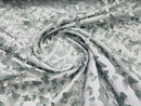 3D Butterfly Design Lace - Silver - Embroidered Lace with 3D Butterfly Design By Yard