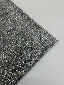 Stretch Velvet Sequins Fabric - Silver on Gray - Velvet Sequins 2 Way Stretch 58/60” By Yard