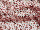 3D Butterfly Design Lace - Skin - Embroidered Lace with 3D Butterfly Design By Yard