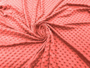 60" Minky Fur 3.mm Pile Fabric - Soft Blanket Minky Dot Fabric by the Yard (Pick Color)