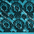 Flocked Taffeta Damask Design - Taffeta with Flocked Velvet Damask Design Sold By Yard