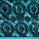 Flocked Taffeta Damask Design - Taffeta with Flocked Velvet Damask Design Sold By Yard