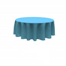 72" Round Tablecloth - Solid Polyester Round Full Table Cover Available in Different Colors