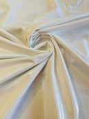Latex Shiny Vinyl - White - 4 Way Stretch Milliskin Vinyl Spandex Latex Fabric Sold by Yard
