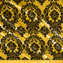 Flocked Taffeta Damask Design - Taffeta with Flocked Velvet Damask Design Sold By Yard