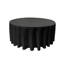 120" Round Drape Solid Tablecloth - Round Full Table Cover 3 Part Stitched Available in 84 Colors