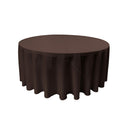 120" Round Drape Solid Tablecloth - Round Full Table Cover 3 Part Stitched Available in 84 Colors