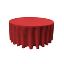 90" Round Drape Solid Tablecloth - Round Full Table Cover 3 Part Stitched Available in 84 Colors