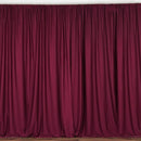 10 ft. Wide X 8 ft. Tall - Cranberry Curtain Polyester Backdrop High Quality Drapes with Rod Pocket