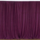 10 ft. Wide X 8 ft. Tall - Eggplant - Curtain Polyester Backdrop High Quality Drapes with Rod Pocket