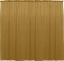 10 ft. Wide X 8 ft. Tall - Gold - Curtain Polyester Backdrop High Quality Drapes with Rod Pocket