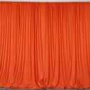 10 ft. Wide X 8 ft. Tall - Orange - Curtain Polyester Backdrop High Quality Drapes with Rod Pocket
