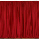 10 ft. Wide X 8 ft. Tall - Red - Curtain Polyester Backdrop High Quality Drapes with Rod Pocket
