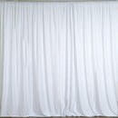 10 ft. Wide X 8 ft. Tall - White - Curtain Polyester Backdrop High Quality Drapes with Rod Pocket