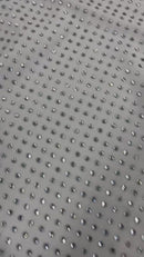 Solid Color Rhinestone Fabric - White - 4 Way Stretch Soft Solid Color Fabric with Crystal Stones Sold By Yard