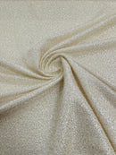3D Beaded Lace Fabric - Beige - Heavy Embroidery Handmade Lace, Beaded Fabric By Yard