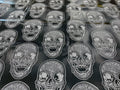 Big Skull Vinyl Fabric - Upholstery Faux Leather - Different Colors Sold By Yard