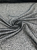 3D Beaded Lace Fabric - Black - Heavy Embroidery Handmade Lace, Beaded Fabric By Yard