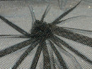 Fish Net Spandex Rhinestone Fabric - Solid Spandex Fish Net Rhinestones Fabric Sold by Yard
