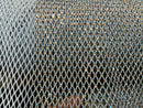 Iridescent Rhinestones Fabric On Stretch Net Fabric, Fish Net with Crystal Stones by yard
