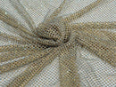 Fish Net Spandex Rhinestone Fabric - Spandex Fish Net Rhinestones Fabric - 15 Yard Roll