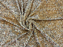 Velvet Stretch Sequins - 2 Way Stretch Sequins on Velvet Fabric 58/60” - Pick Color - 30 Yard Roll