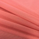 Power Mesh Fabric - Coral - Nylon Lycra Spandex 4 Way Stretch Fabric  58"/60" By Yard