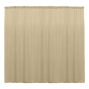 10 x 10 Ft - Beige - Curtain Polyester Backdrop Drapes Panels with Rod Pocket