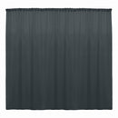 10 x 10 Ft - Charcoal - Curtain Polyester Backdrop Drapes Panels with Rod Pocket