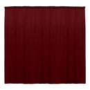 10 x 10 Ft - Cranberry - Curtain Polyester Backdrop Drapes Panels with Rod Pocket