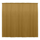10 x 10 Ft - Gold - Curtain Polyester Backdrop Drapes Panels with Rod Pocket