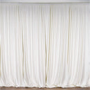 10 x 10 Ft - Ivory - Curtain Polyester Backdrop Drapes Panels with Rod Pocket