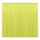 10 x 10 Ft - Light Yellow  - Curtain Polyester Backdrop Drapes Panels with Rod Pocket