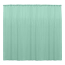 10 x 10 Ft - Mint - Curtain Polyester Backdrop Drapes Panels with Rod Pocket