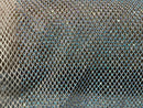 Iridescent Rhinestones Fabric On Stretch Net Fabric, Fish Net with Crystal Stones by yard