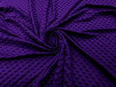 60" Minky Fur 3.mm Pile Fabric - Soft Blanket Minky Dot Fabric by the Yard (Pick Color)