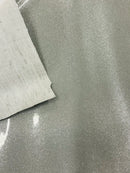 Vinyl Fabric - Dark Silver Shiny Sparkle Glitter Leather PVC - Upholstery By The Yard