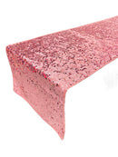 Taffeta Shiny Sequins Table Runner - Dusty Rose - 12" x 90" Sequins on Taffeta Table Runner