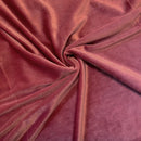 Velvet Stretch Fabric - Dusty Rose - Spandex Stretch Velvet Fabric 60'' Wide Sold By Yard