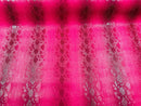 Vinyl Fabric - FUCHSIA Faux Viper Snake Skin Leather Upholstery - 3D Scales - By The Yard