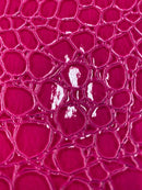 Alligator Embossed Vinyl Leather Fabric - Different Colors - Sold By The Yard